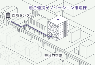 融合連携イノベーション推進棟までのアクセスマップ