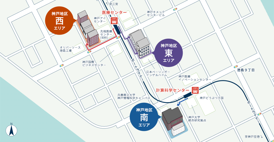 神戸地区 西エリア 神戸地区東エリア　神戸地区南エリア　