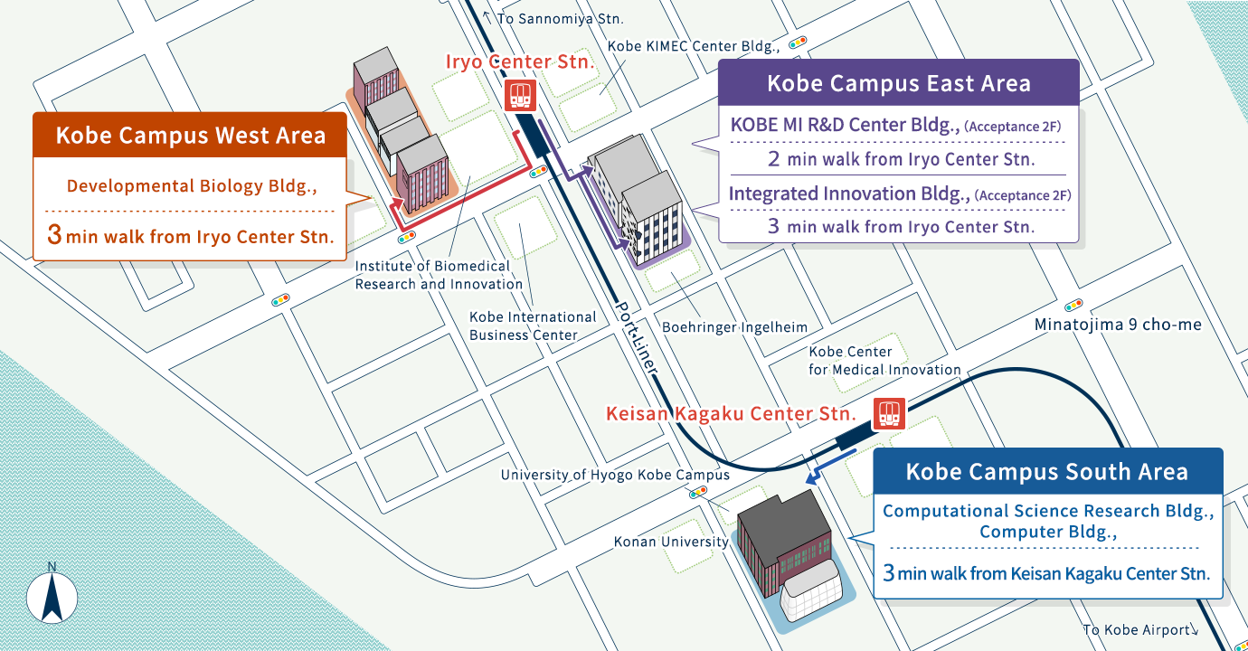 Kobe campus area map