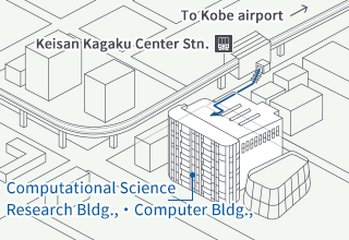the way to the Computational Science Research building・Computer building